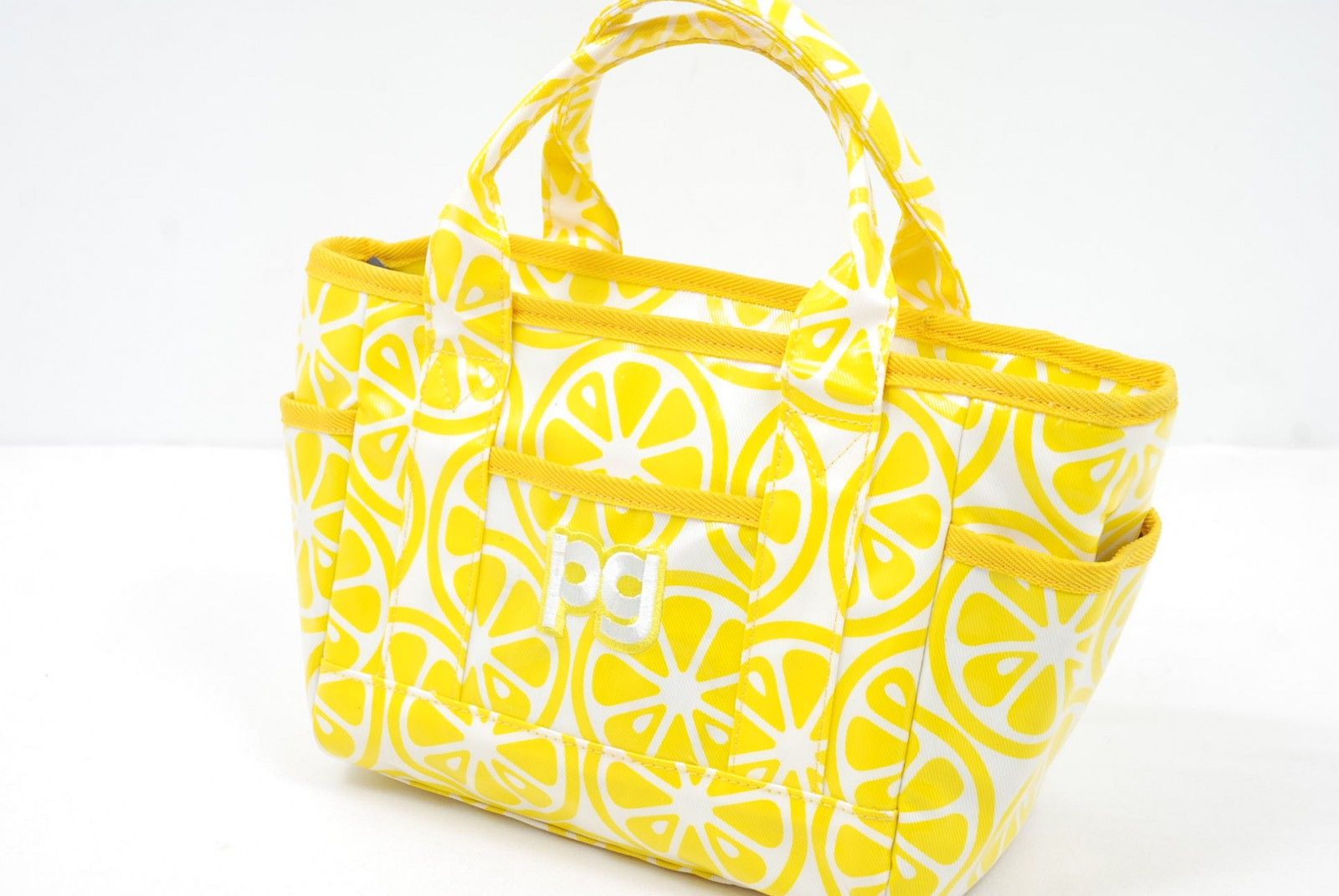 中古 パーリーゲイツ PEARLY GATES カートバッグ イエロー ラウンド