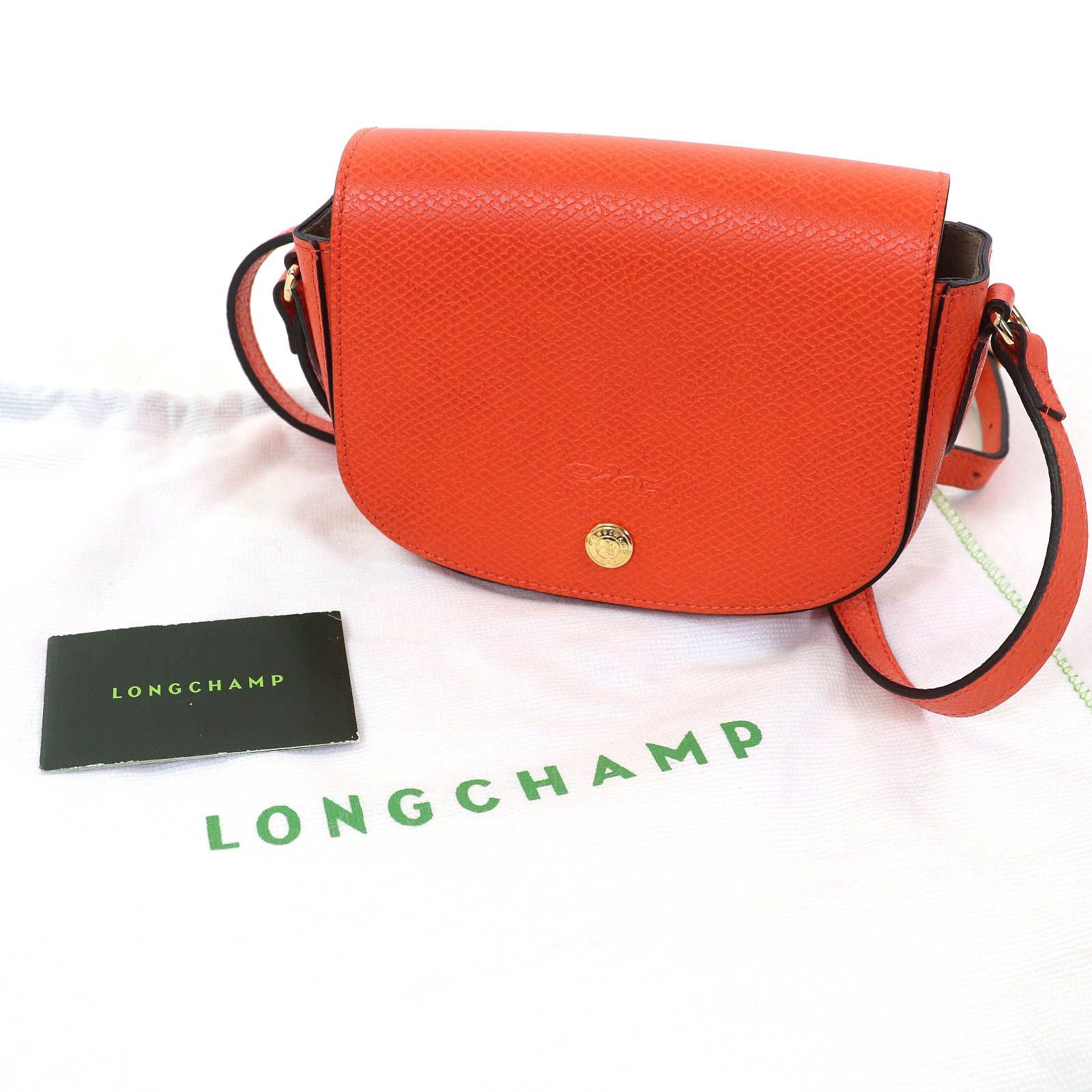極美品△Longchamp ロンシャン EPURE XS エピュレ レザー ロゴ