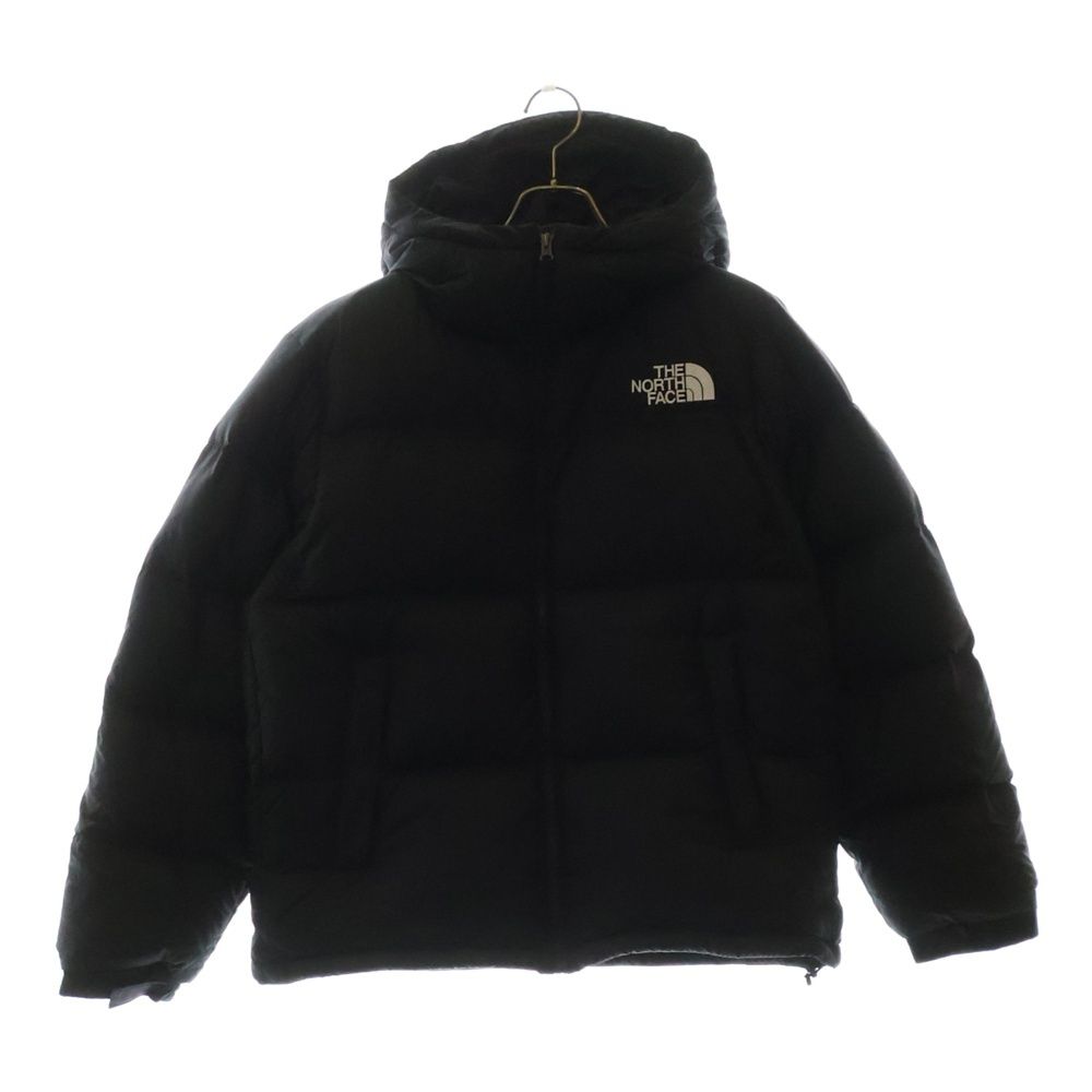 THE NORTH FACE ザノースフェイス Nuptse Hoodie ヌプシ フーディー ロゴ刺繍 ジップアップ ダウンジャケット ブラック ND92331