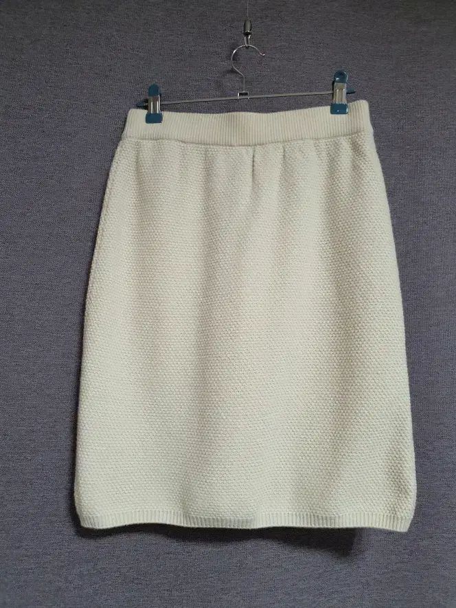  The クリーム カシミヤ ウール ニット スカート 55 サイズ その他 ミニスカート
