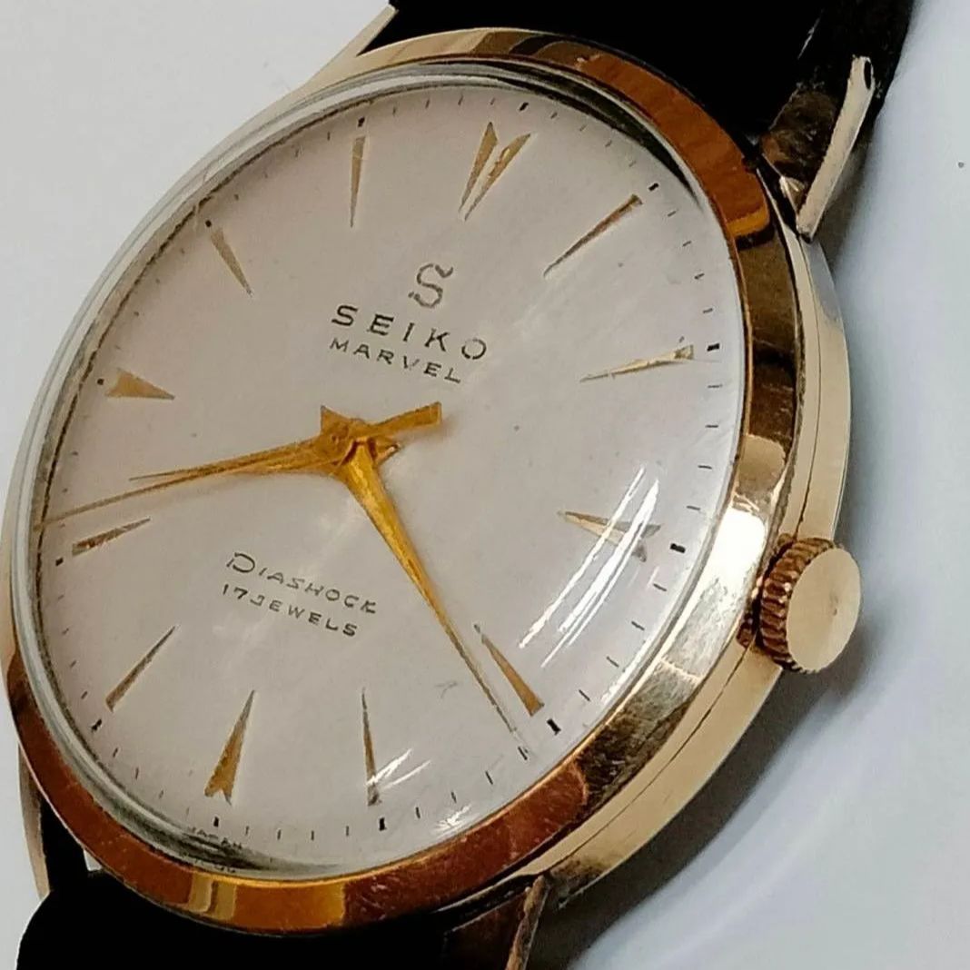 希少レア 美品完全動作品】1958年（昭和33年）セイコー SEIKO マーベル 14K ゴールド フィールド 17石 手巻き（SNA） - メルカリ