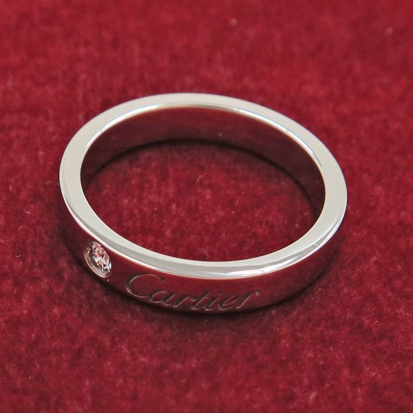 カルティエ Cドゥカルティエリング/3MM/1Pダイヤ#46(日本サイズ6号近辺  