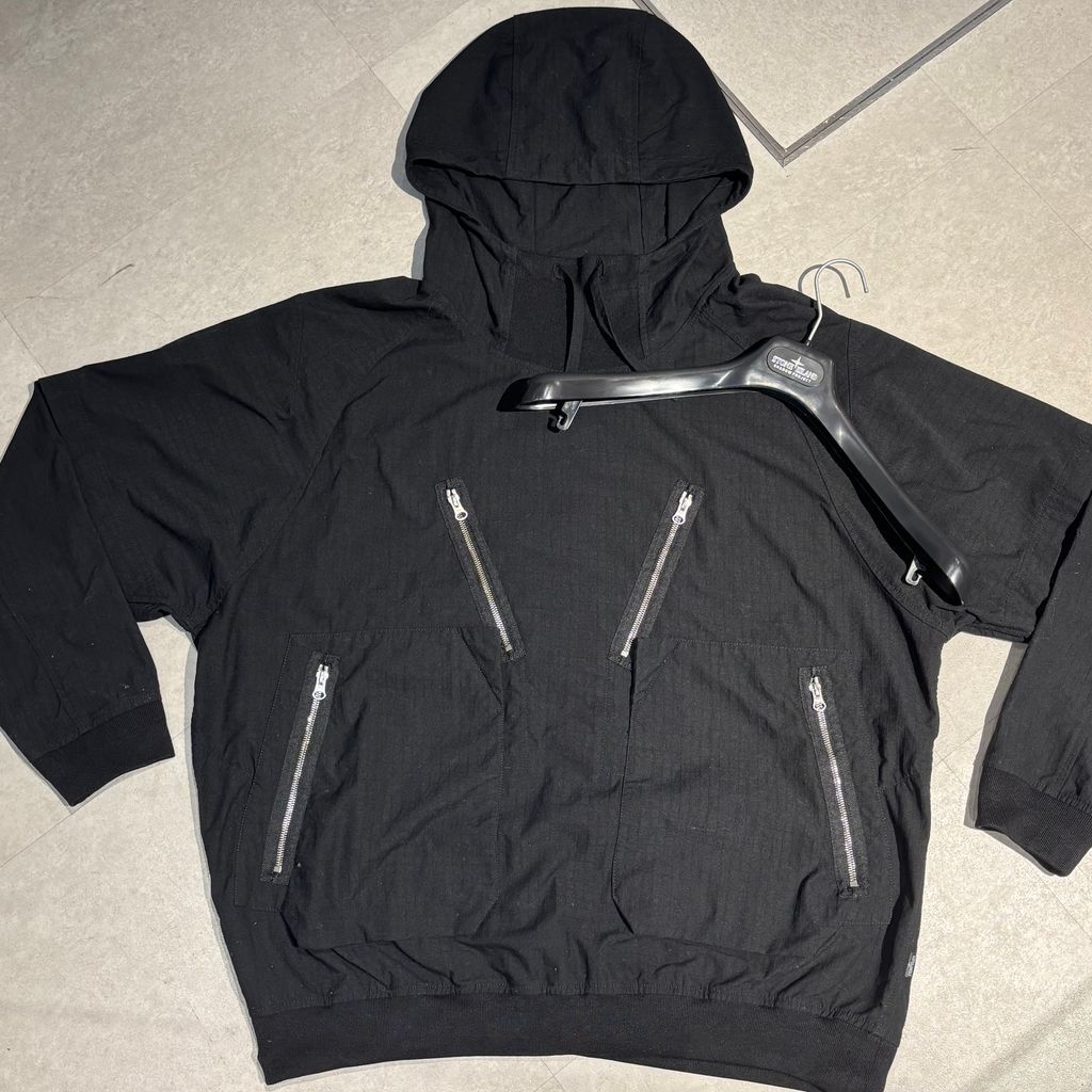 STONEISLAND Shadow Project ストーンアイランド シャドウプロジェクト 19AW Naslan Ripstop Pullover Jacket アノラックパーカー 7119Q0302 ブラック size XL 表参道A06