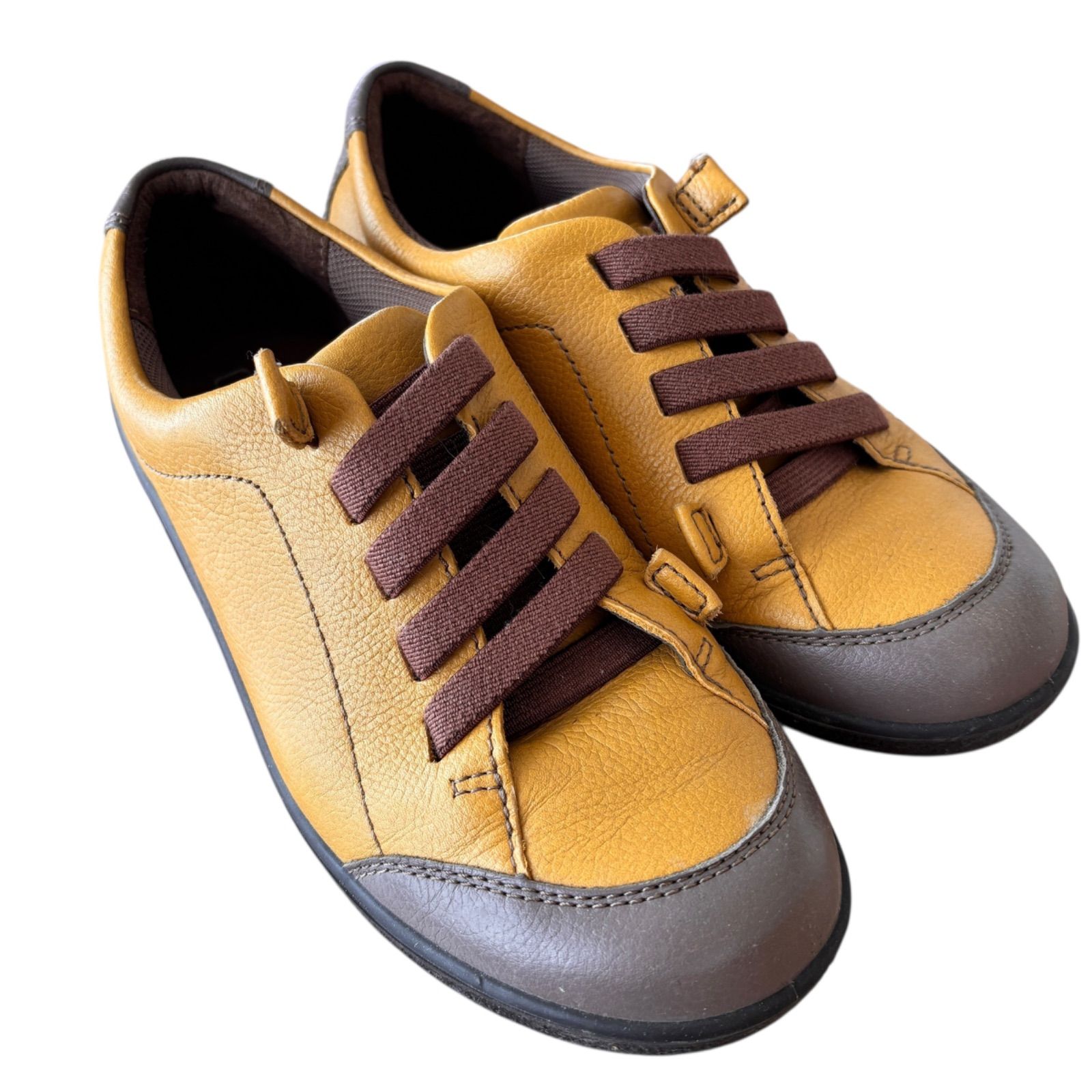 【未使用級】アキレスソルボ 【23.5 3E】レザースニーカー　ブラウン アキレス ソルボ レディース ウォーキングシューズ 23.5 幅広 レザー