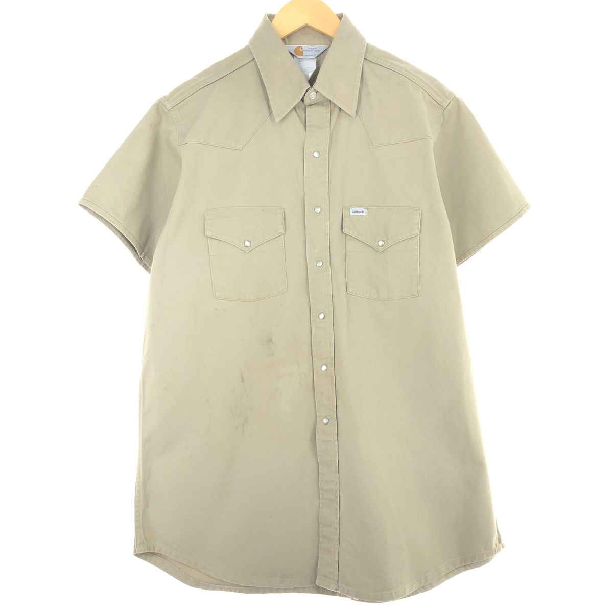 古着 90年代 カーハート Carhartt 半袖 ウエスタンシャツ メンズXL ヴィンテージ/eaa444601