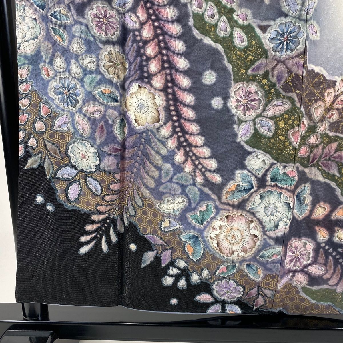 訪問着 身丈157cm 裄丈62.5cm S 袷 翠山工房 落款 辻が花 道長取
