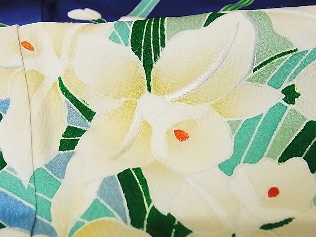 平和屋-こころ店□訪問着 刺繍 洋花文 暈し染め 着丈159cm 裄丈62cm