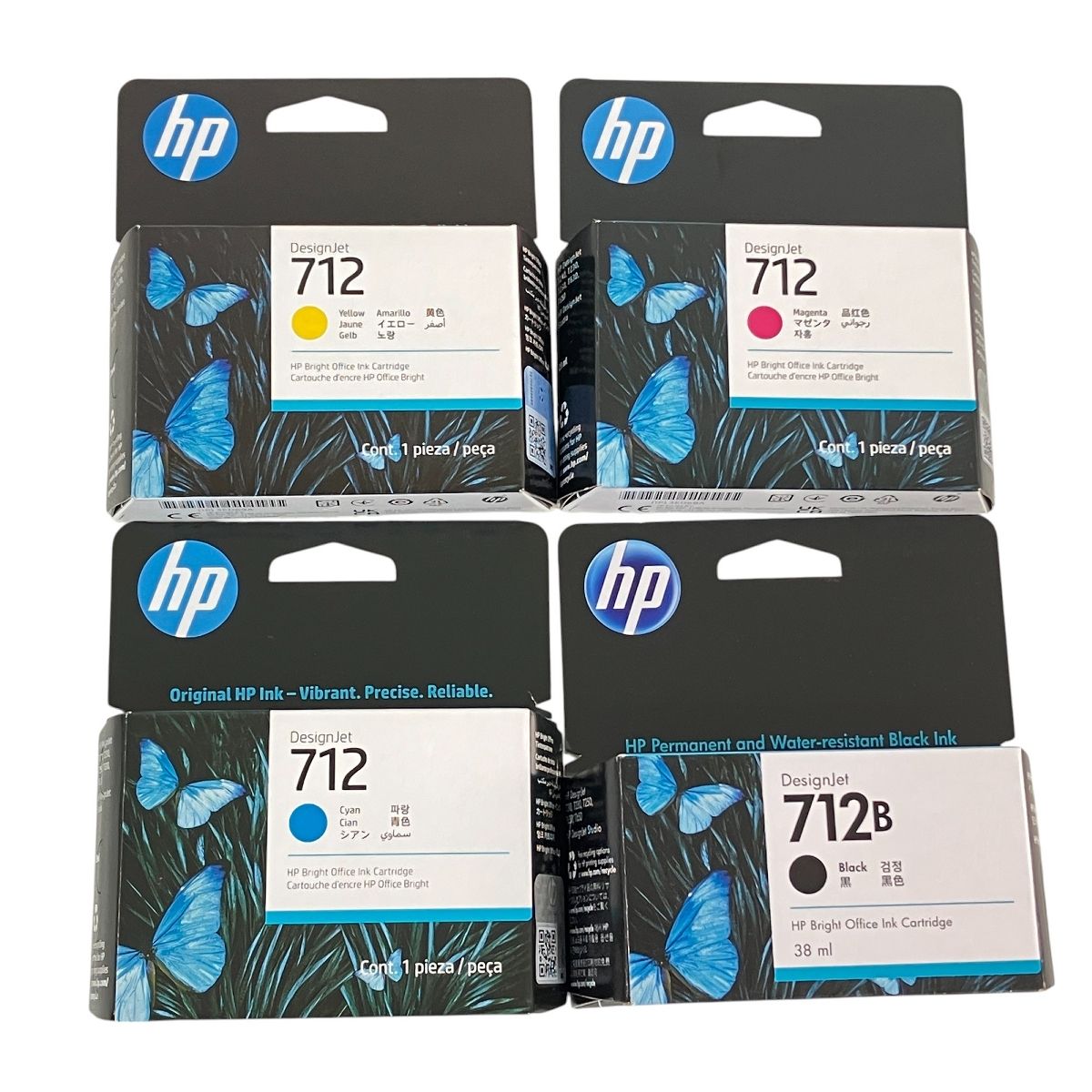 HP 712 インクカートリッジ 4色セット 純正 ブラック イエロー シアン マゼンタ N10040405