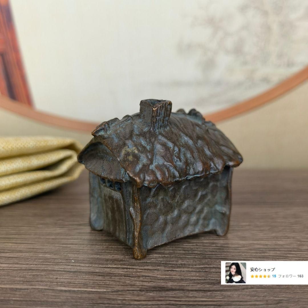 銅製 香炉 樹屋香炉 茶台薫香炉 香道具 装飾品工芸品 置物
