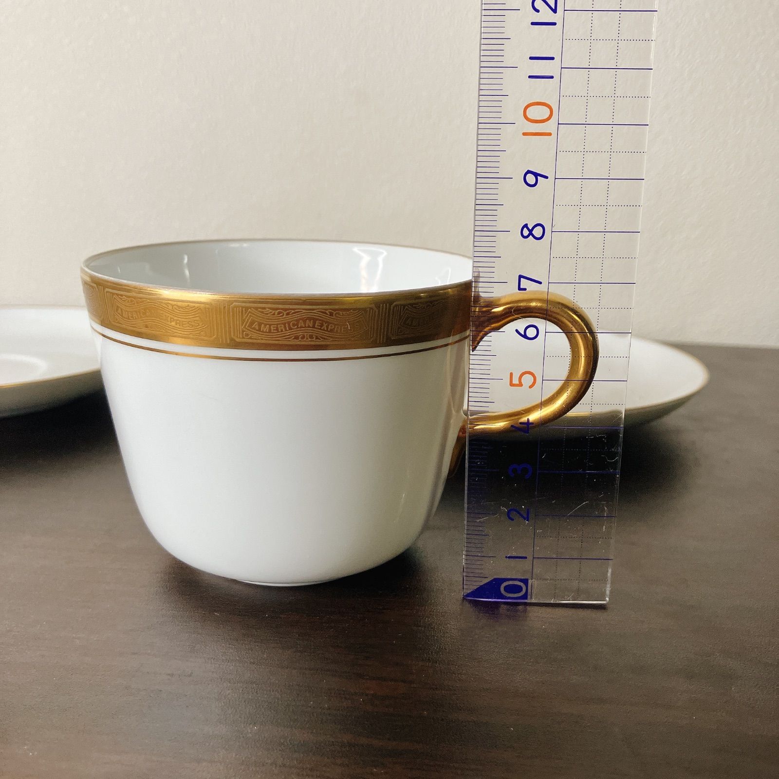  Okura Japan 大倉陶園 アメックス別注 ティーカップ＆ソーサー 2客セット 管理326 カップ ソーサー コーヒー ティーカップ