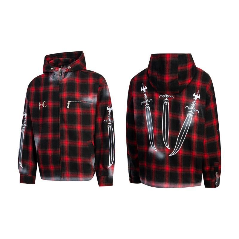 Thug Club Arab Sword Flannel Zip-up 2 パーカー・フーディ