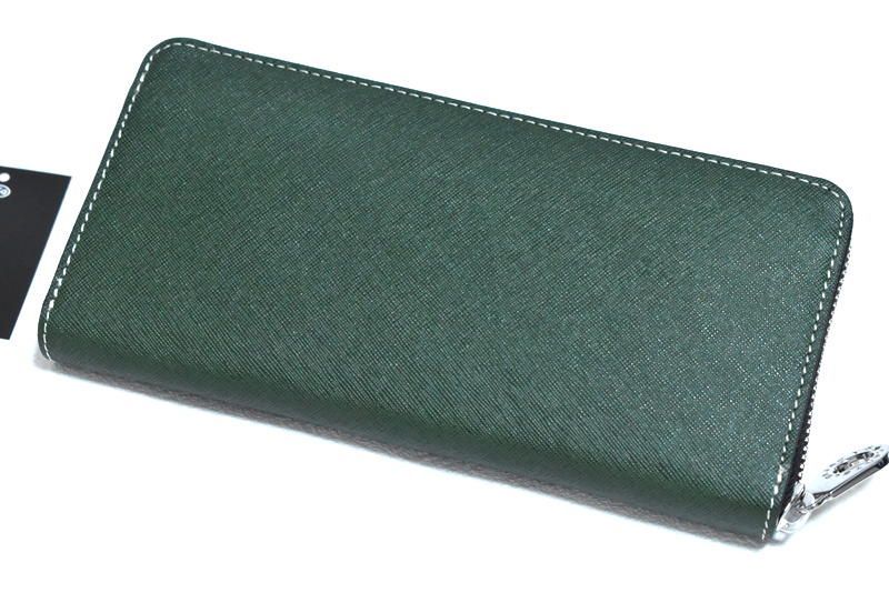 カステルバジャック ソート ラウンドファスナー長財布 034616 グリーン