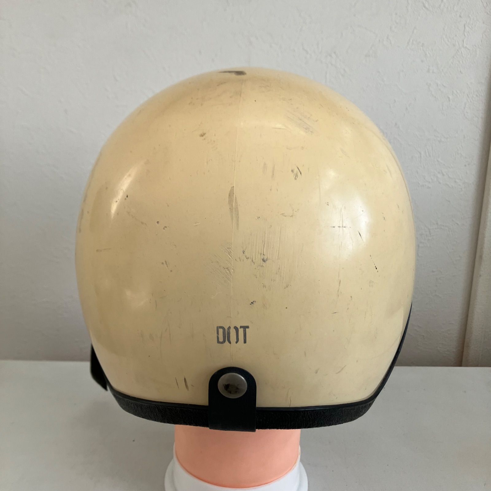 希少 70s ビンテージヘルメットLSI？Grant？バイザー無し buco LSI☆ビンテージ ヘルメット Lサイズ 1970代年製 当時物 ハーフ