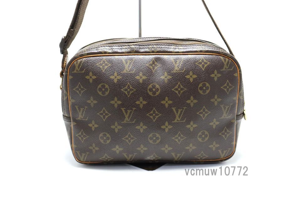 希少美中古□LOUIS VUITTON モノグラム リポーターPM レザー