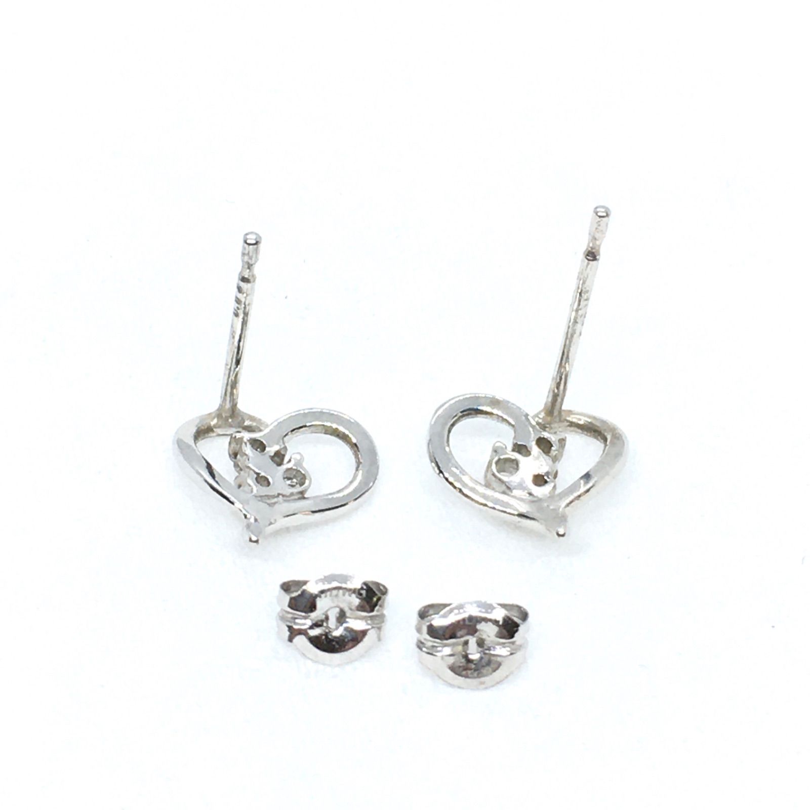 美品】BLOOM ブルーム ホワイトゴールドK5 アクアマリンピアス K10WG 