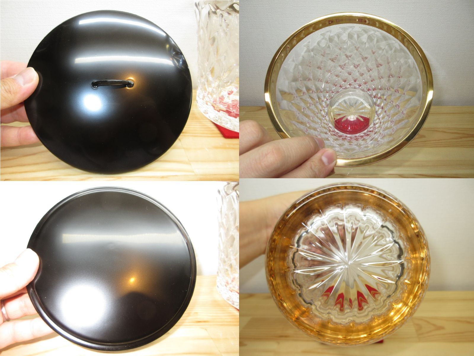 送料込【逢絢亭・新品】茶道具 水指 義山 クリスタル 金縁末広 大中繁明 共箱 送料込【逢絢亭・新品】茶道具 水指 義山 クリスタル 金縁末広