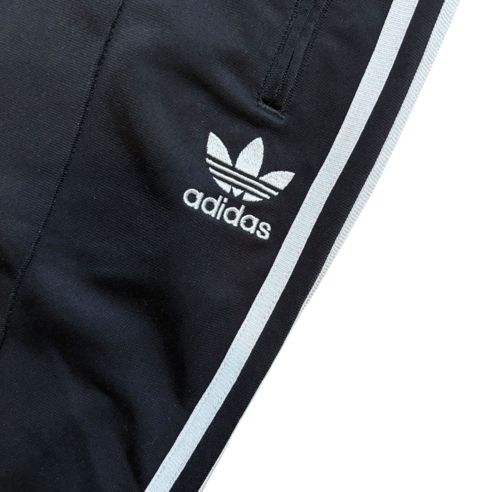 古着 adidas アディダス トラックパンツ 3ライン 刺繍 トレフォイル