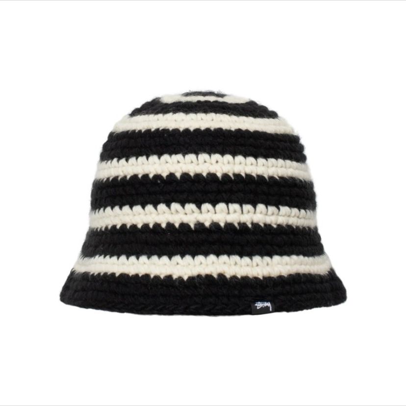 stussy Swirl Knit Bucket Hat バケハ 黒 ブラック 帽子 登坂広臣着用 - メルカリ