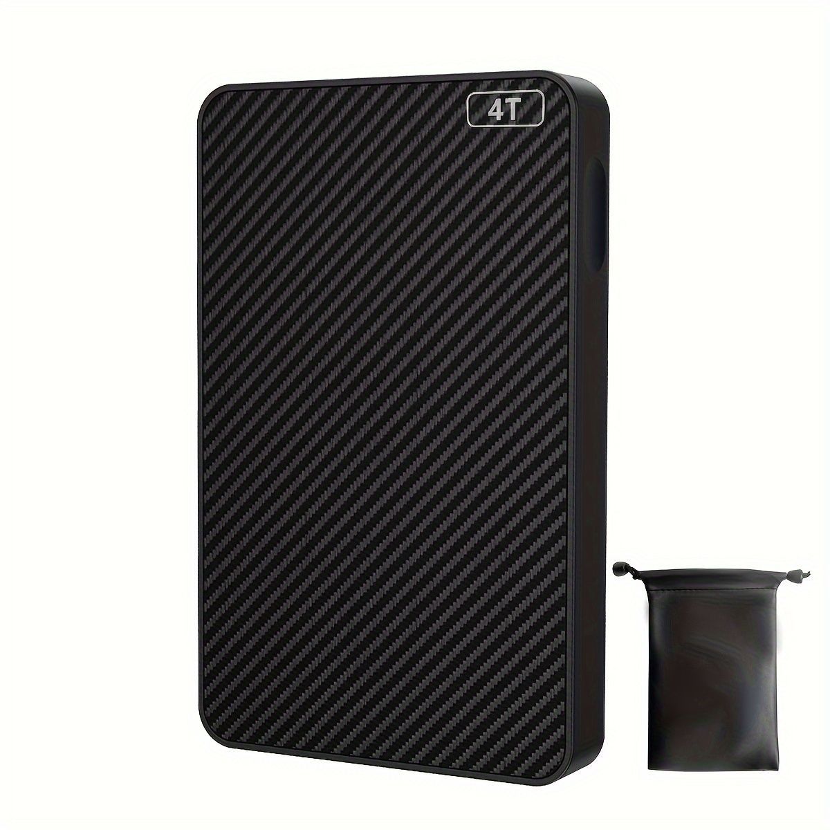 4TBの大容量ストレージを搭載した外付けハードドライブ、高速転送を実現するUSB 3.0、耐衝撃性、データバックアップ収納バッグとUSBケーブル付属