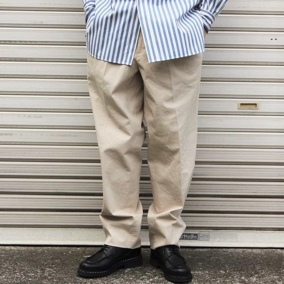 HEUGN ユーゲン 22SS 日本製 GEORGE - 2PLEATED TROUSERS 2プリーツ