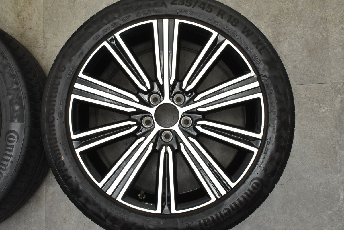 【ぶぶ】ボルボV60純正18インチタイヤ/ホイールセット コンチネンタル 正規品】ボルボ V60 S60 純正 18in 8J +42 PCD108 コンチネンタル