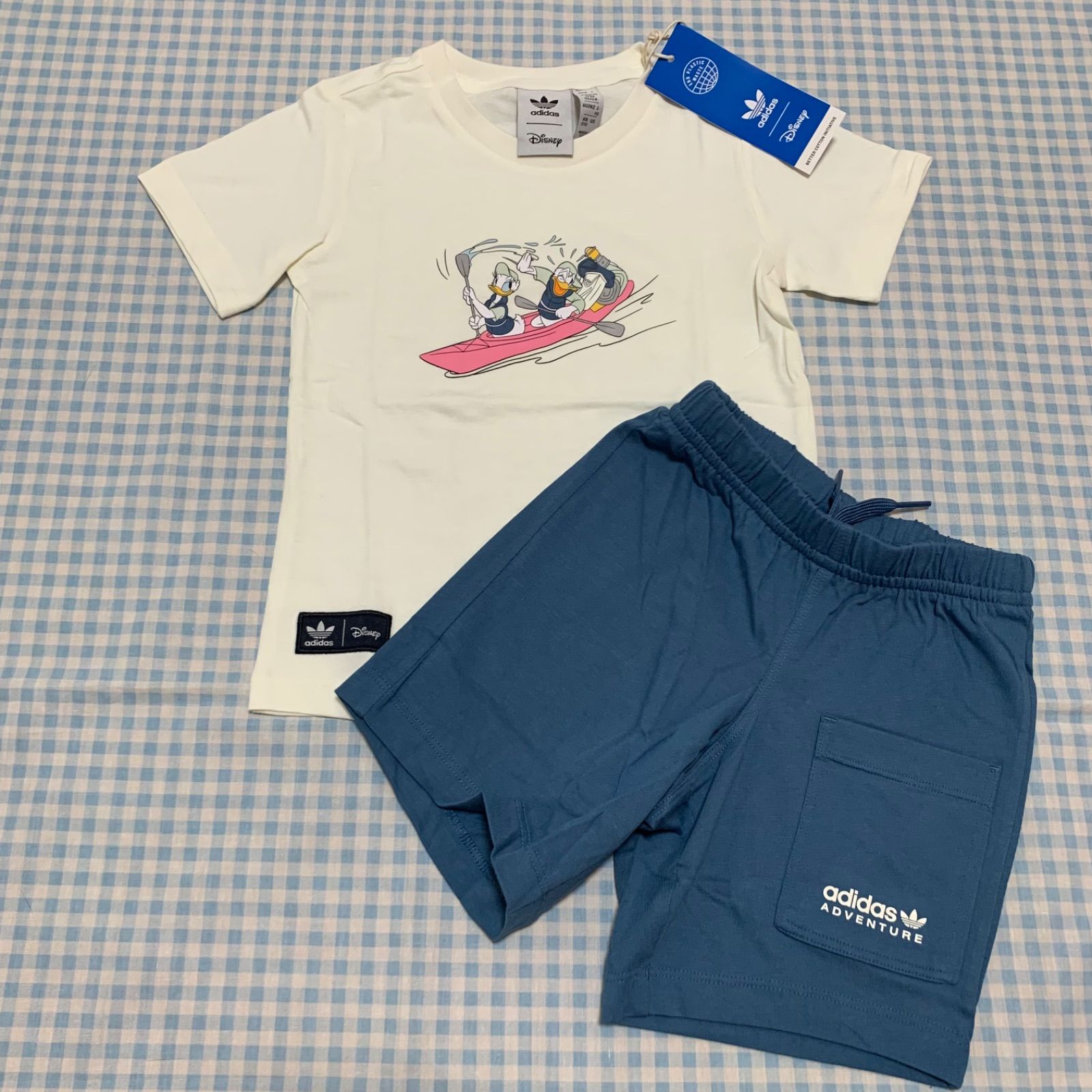 新品 90 アディダス オリジナルス 半袖 Tシャツ ハーフ パンツ セット