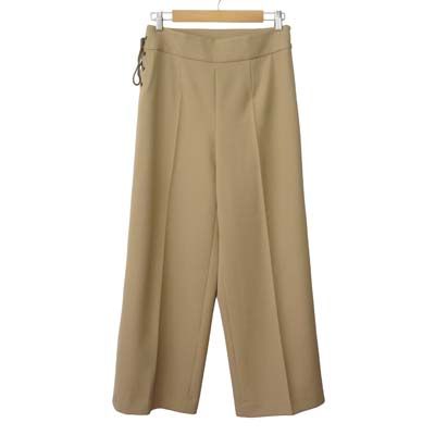 ロート モン LAUTREAMONT サイドレースアップワイドクロップドチノパンツ 40 ベージュ
