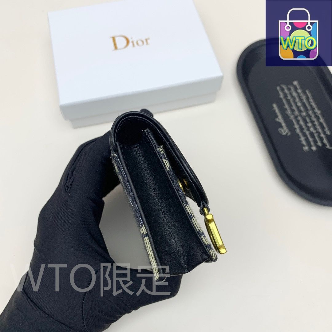 ほぼ未使用　ディオール　キーケース　オブリーク　トロッター　ロゴ金具　箱付⭕️ ほぼ未使用 ディオール キーケース オブリーク トロッター ロゴ