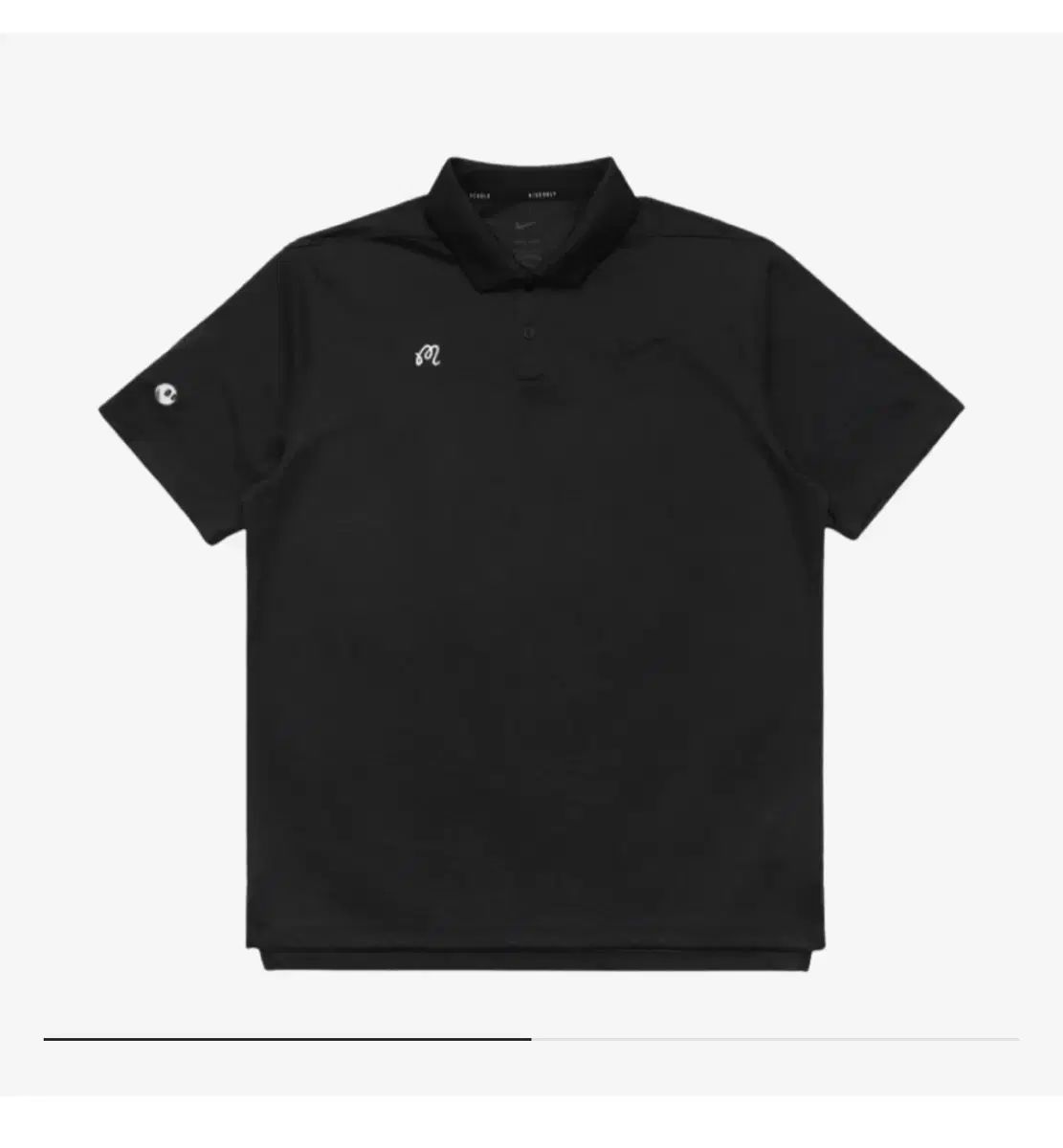 MALBON GOLF(マルボンゴルフ) ゴルフ x NIKE(ナイキ) ドライフィット Vapor (ヴェイパー) テクスチャー ポロ ブラック