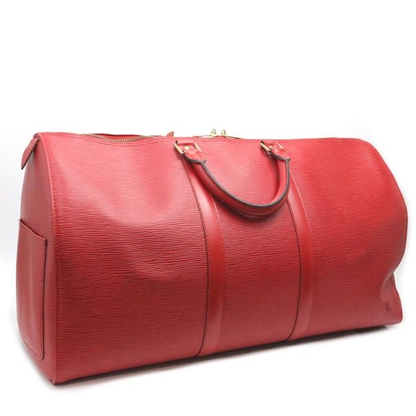 広尾店 ルイヴィトン Louis Vuitton キーポル50 ボストンバッグ エピ カスティリアンレッド M42967 17187