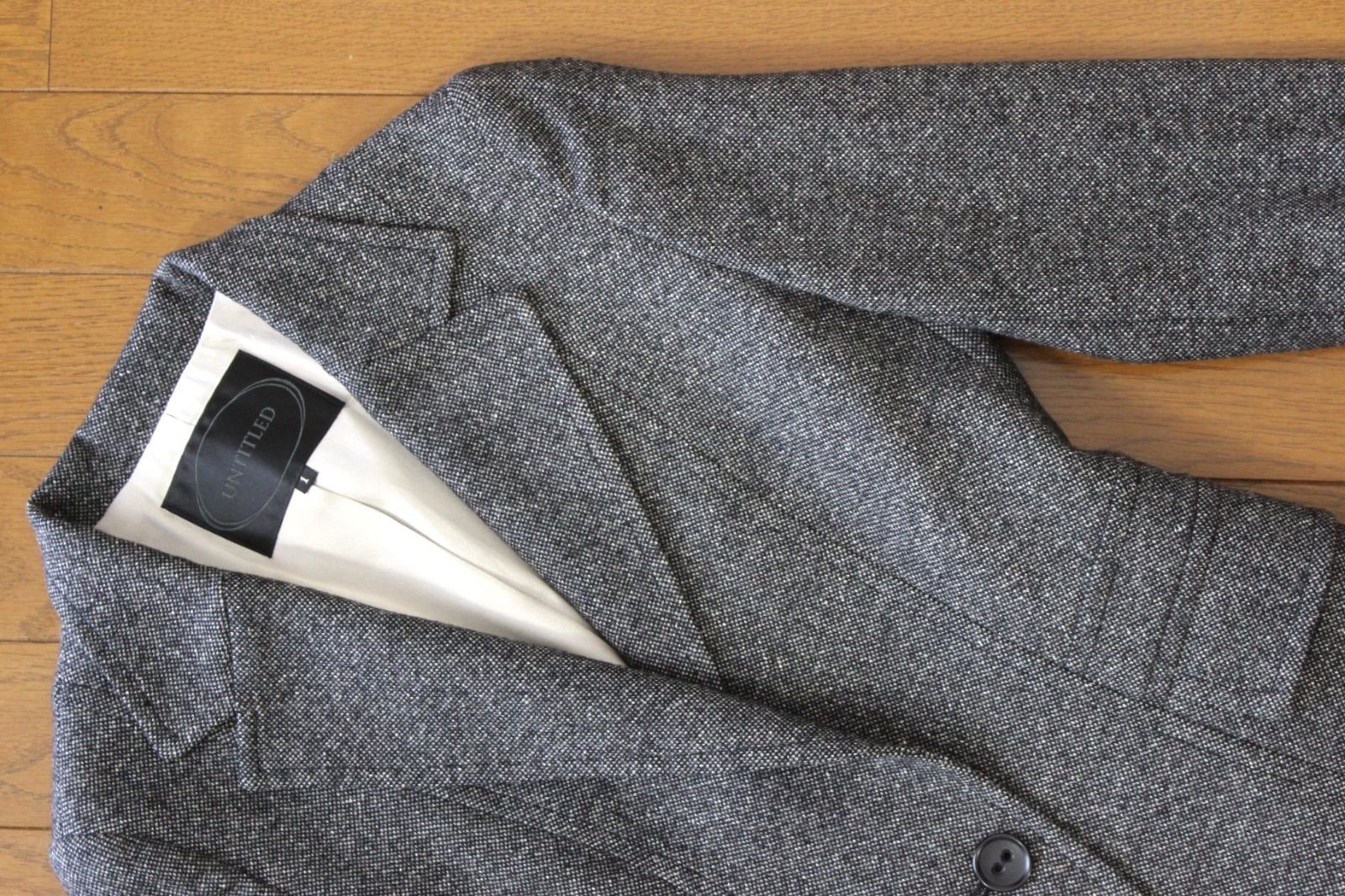 29 UNTITLED アンタイトル 日本製 ツイード グレー スカートスーツ 1 S 秋冬 セットアップスーツ 面接 ビジネス