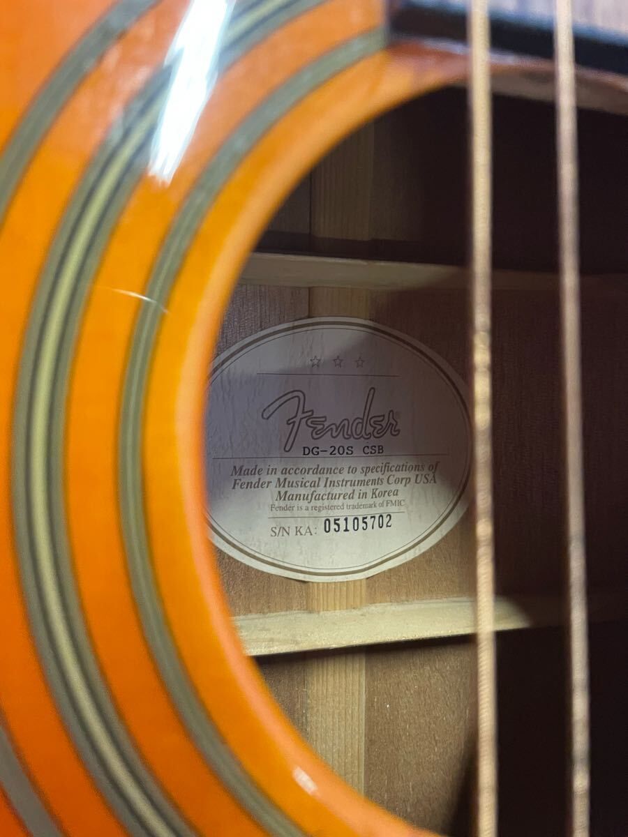現状品】Fender DG20S アコースティックギター m9178 - メルカリ