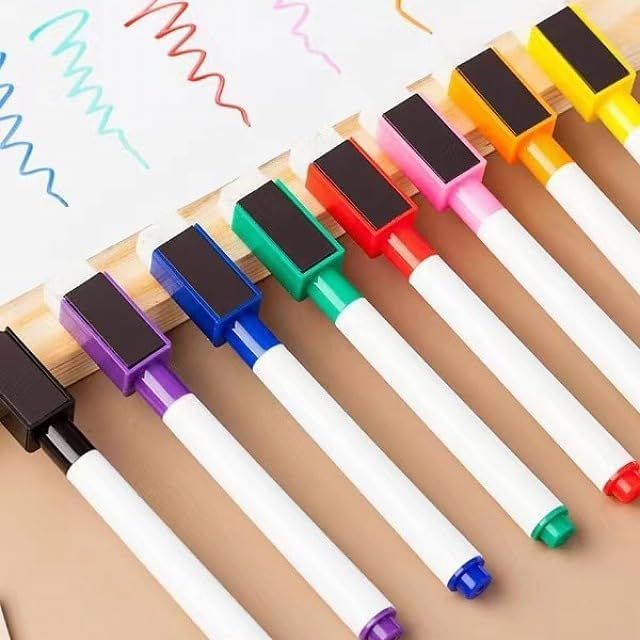 数量 だいたい1000本セット ホワイトボードマーカー 磁気 マグネット付 消しゴム イレーサー付ペン SKLAD-KIRPICHA_RU