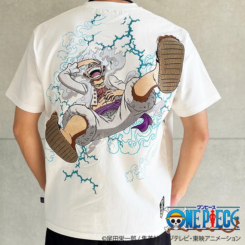 【GCDS】X One Piece コラボ しらほし Tシャツワンピース 楽天市場】絡繰魂 粋 ワンピース コラボ ギア 5 半袖Tシャツ