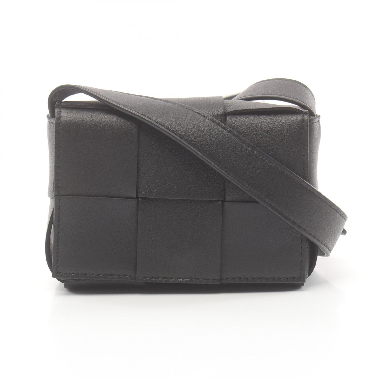 ボッテガヴェネタ BOTTEGA VENETA ショルダーバッグ CANDY キャンディ カセット ミニ バッグ 666688VMAY18425 ブラック レザー ショルダーバッグ レディース