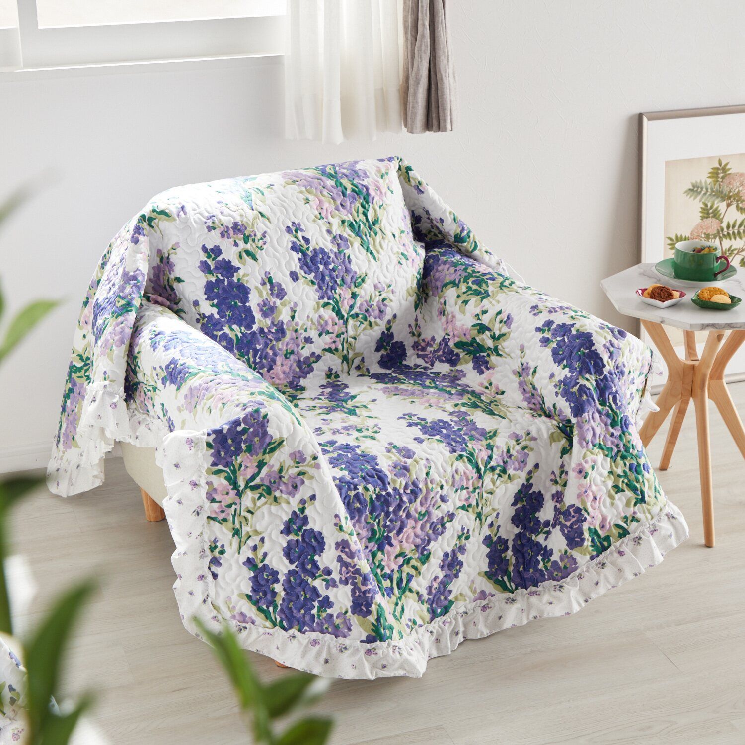 【新品未使用】LAURA ASHLEY ローラアシュレイ ストックス コットンサテン１００％ キルトマルチカバー ＜１３０×１９０ｃｍ＞【参考価格￥23，100-】
