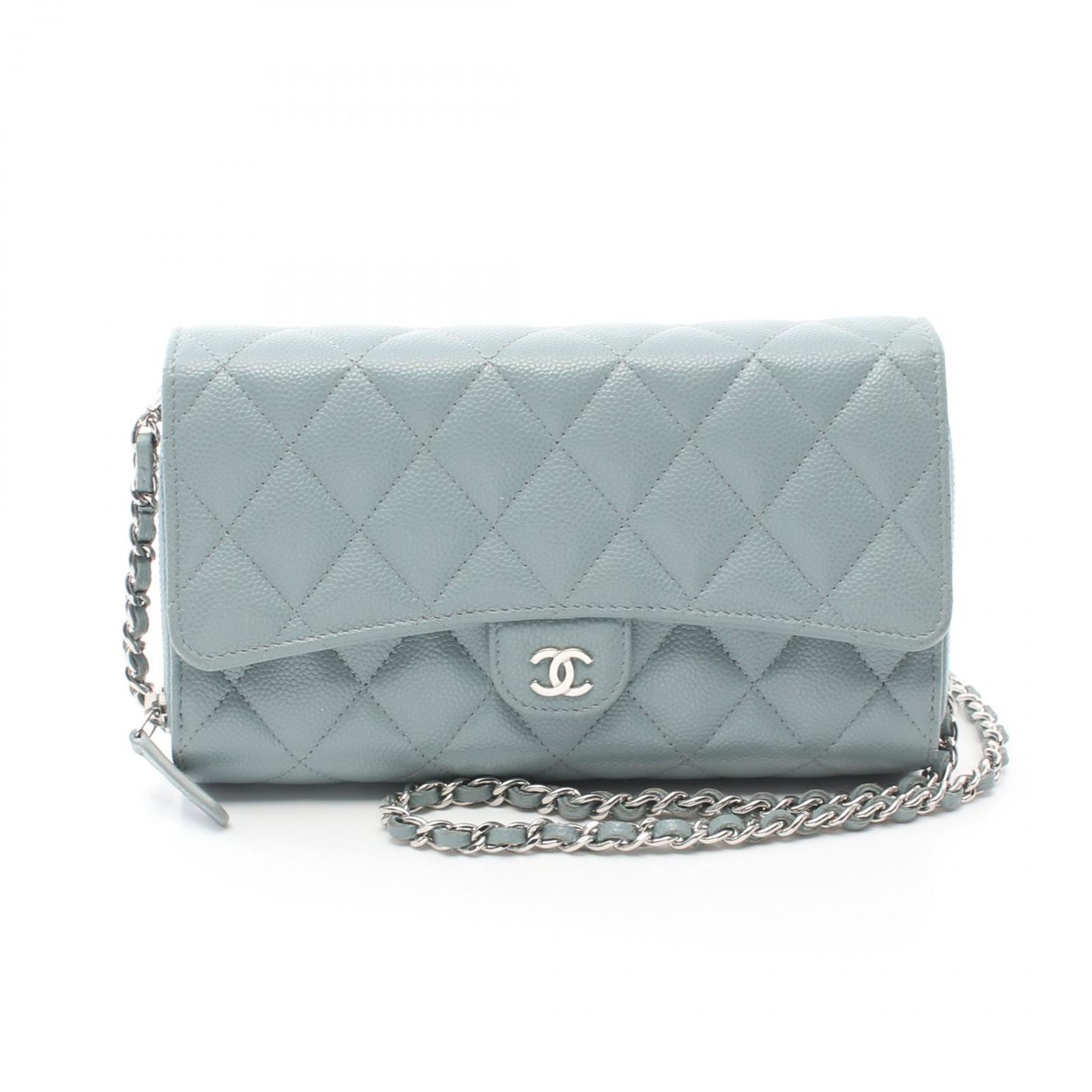 シャネル CHANEL ショルダーバッグ マトラッセ AP1744 ブルーグレー 