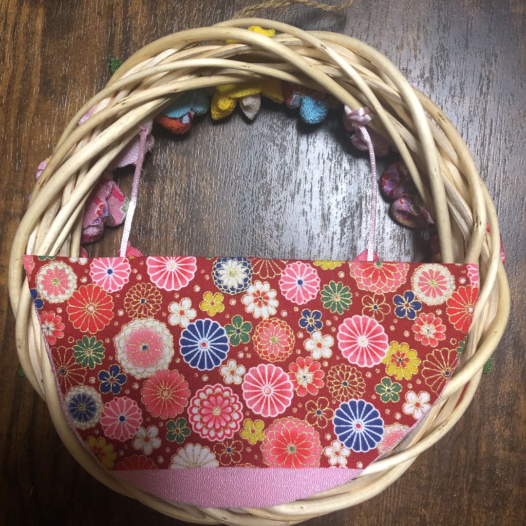 ハンドメイド♡フラワーリース 雛人形 お雛様 つまみ細工 節句 うさぎ
