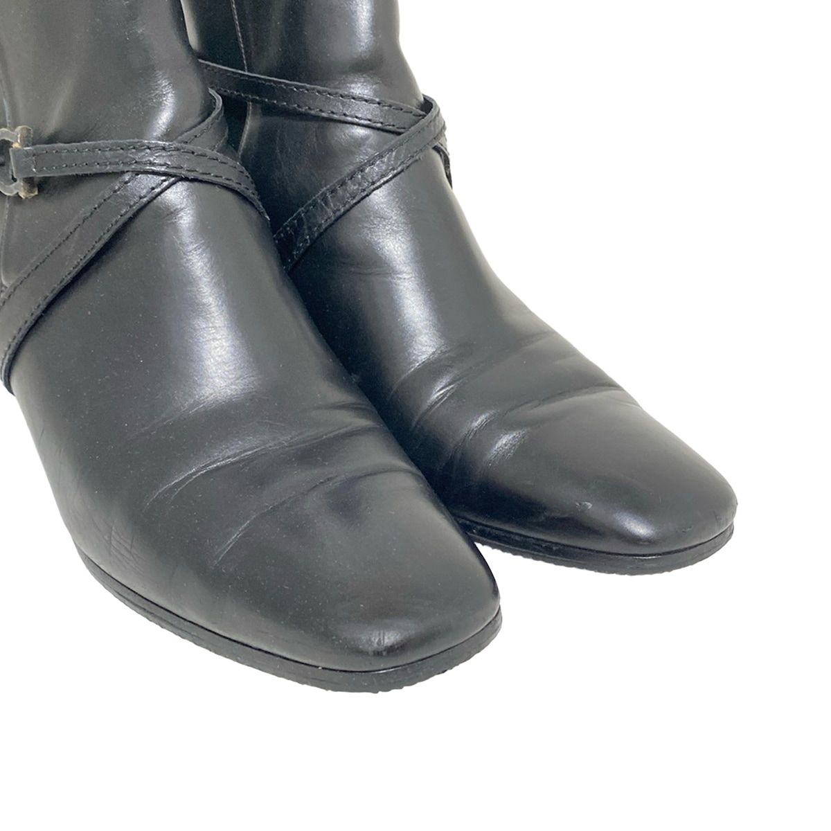 来店をご期待！ FERRAGAMO|SalvatoreFerragamo サルバトーレフェラガモ ショートブーツ 81|2C レディース - 黒 ガンチーニ|アウトソール張替済 レザー 大胆な