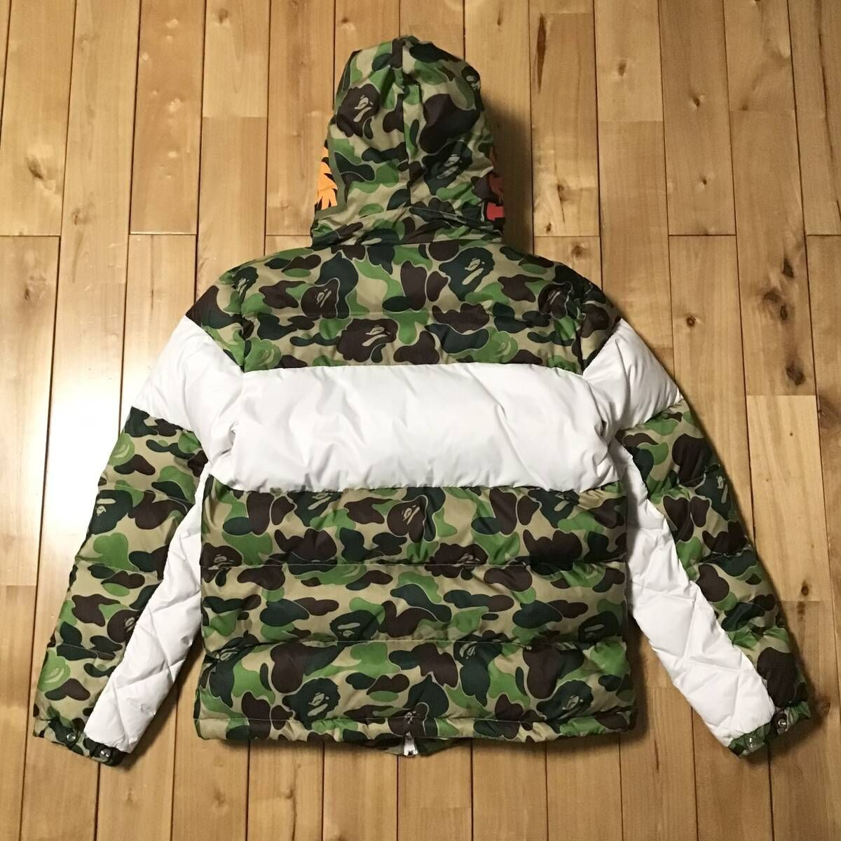 A BATHING APE ダウンジャケット シャーク カムフラ柄 肉厚 Y2K