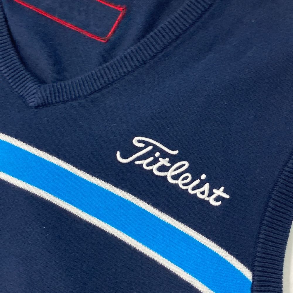 サイズ：L TITLEIST タイトリスト ニットベスト ネイビー系
