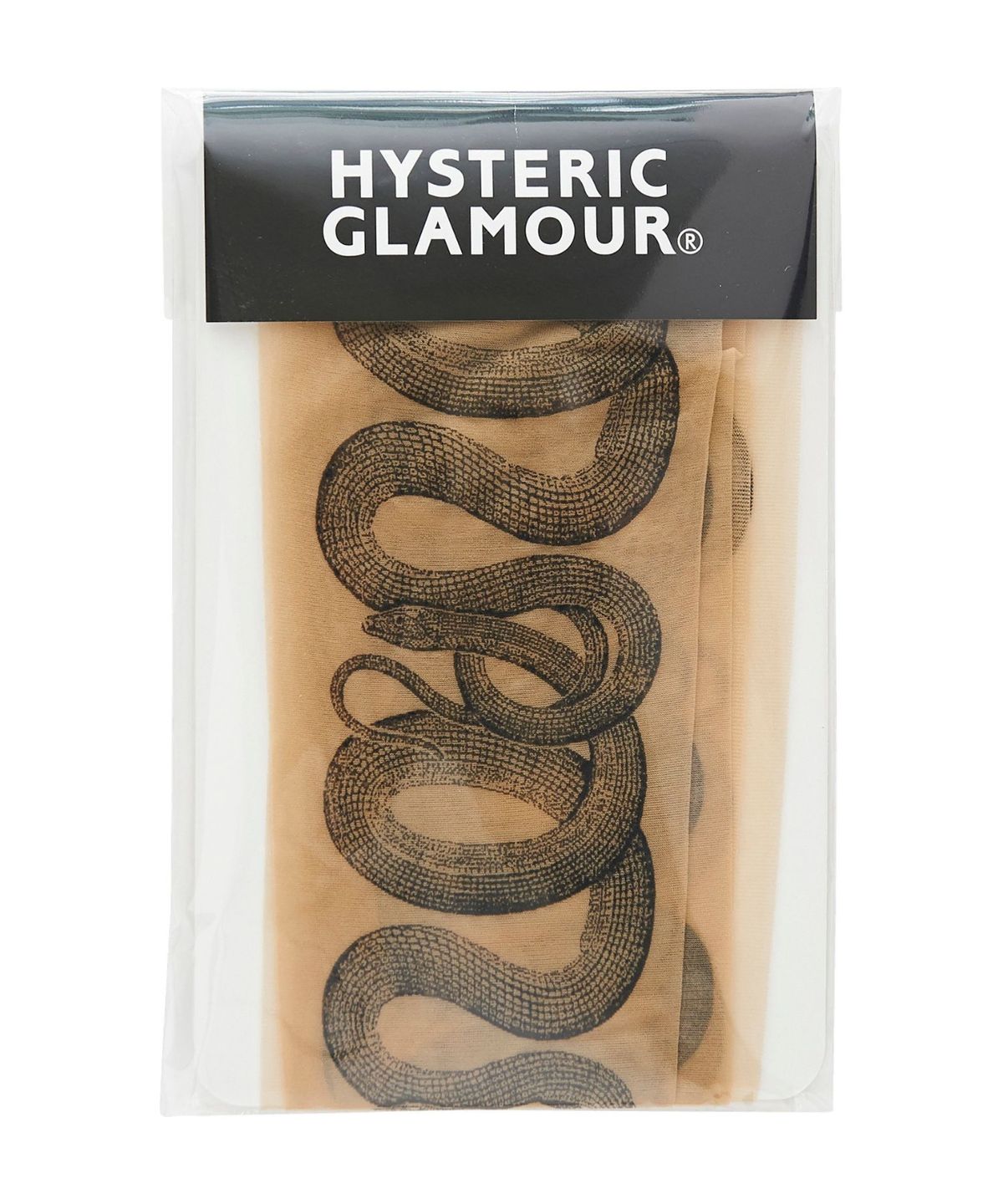 W HYSTERIC GLAMOUR ヒステリックグラマー スネーク ループ ストッキング チャコールグレー 01223QT02