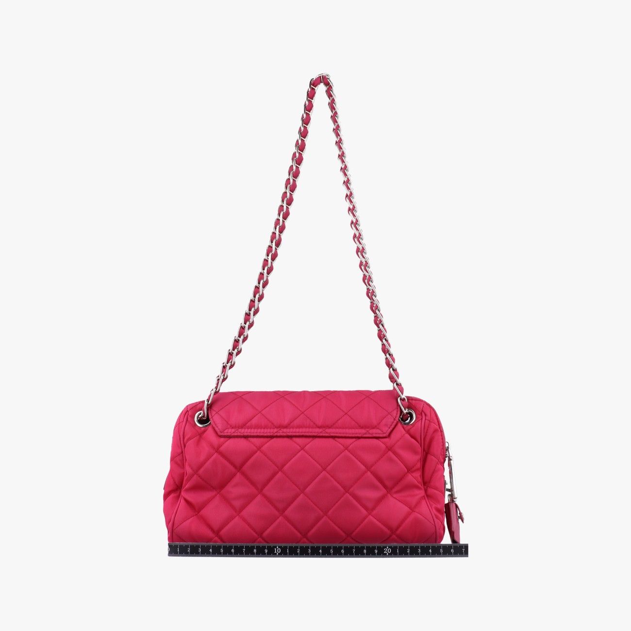 プラダPradaステッチキルティングピンクナイロン レザーBR4965173