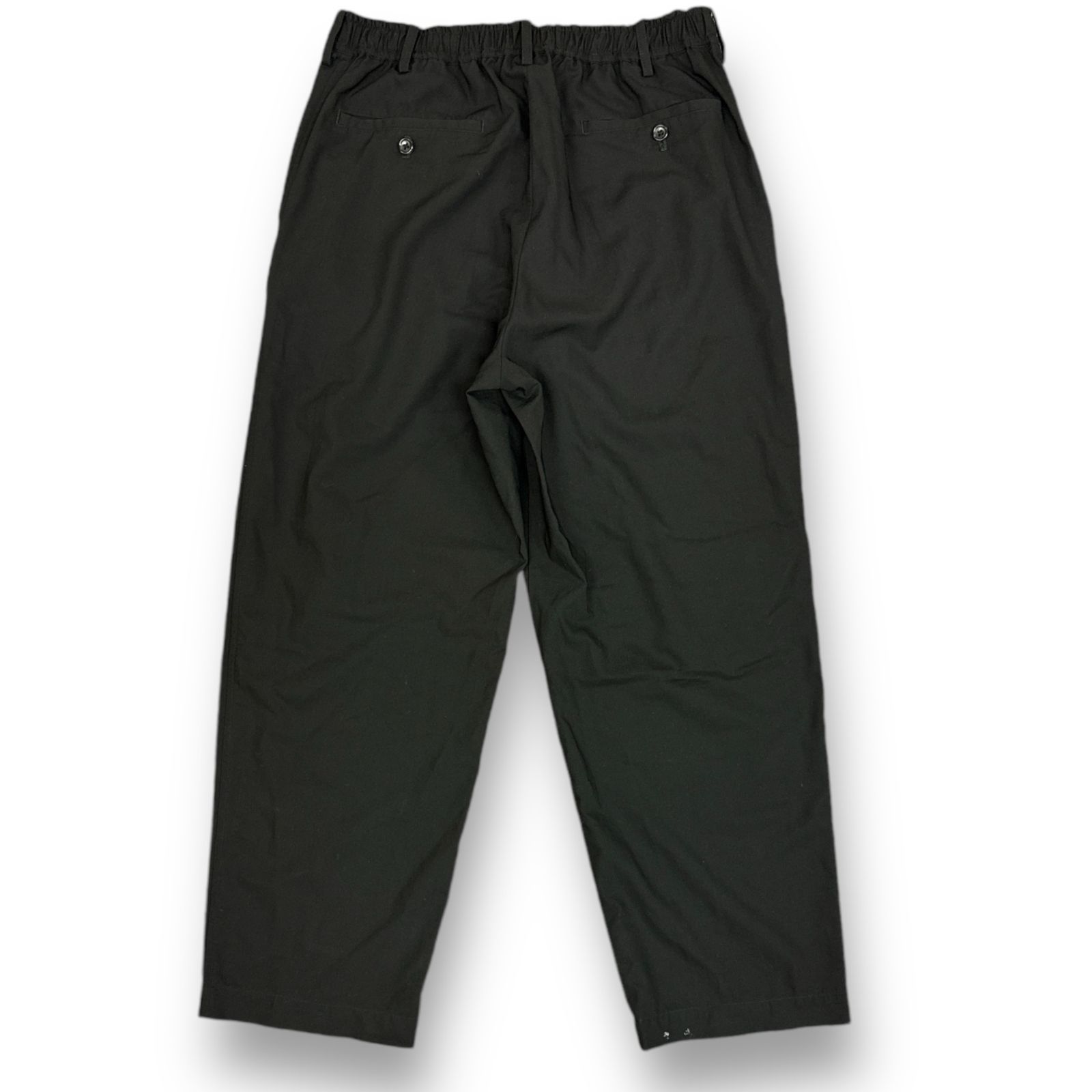 定価39600円 Graphpaper Deep Black Wool Wide Tapered Slacks