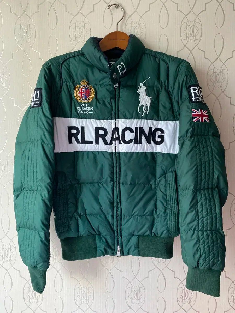 ポロ ラルフローレン グリーン ビックポニー RL レーシング ダウン m