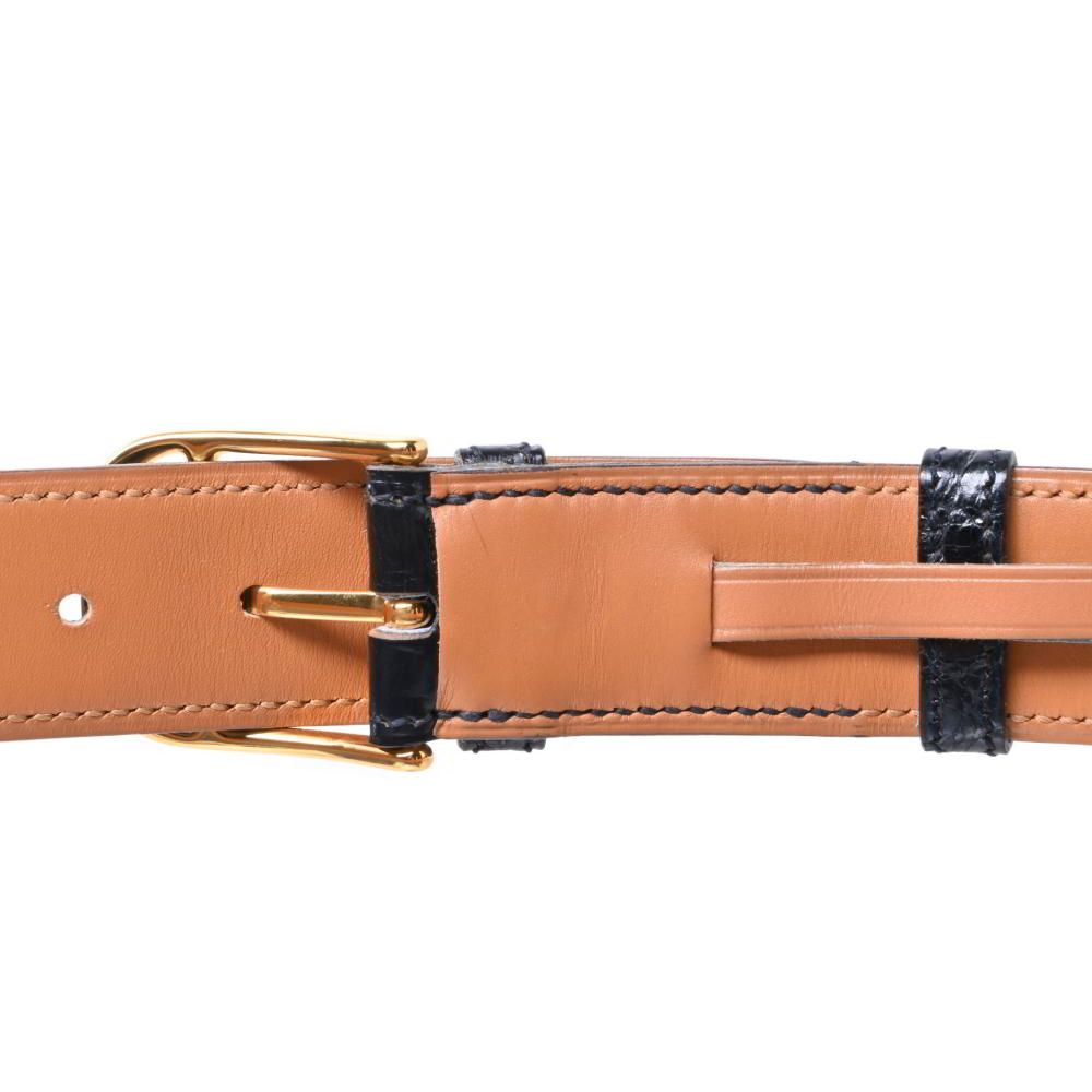 HERMES 1993年 ◯W刻印 クロコダイル レザー ベルト 【公式通販】