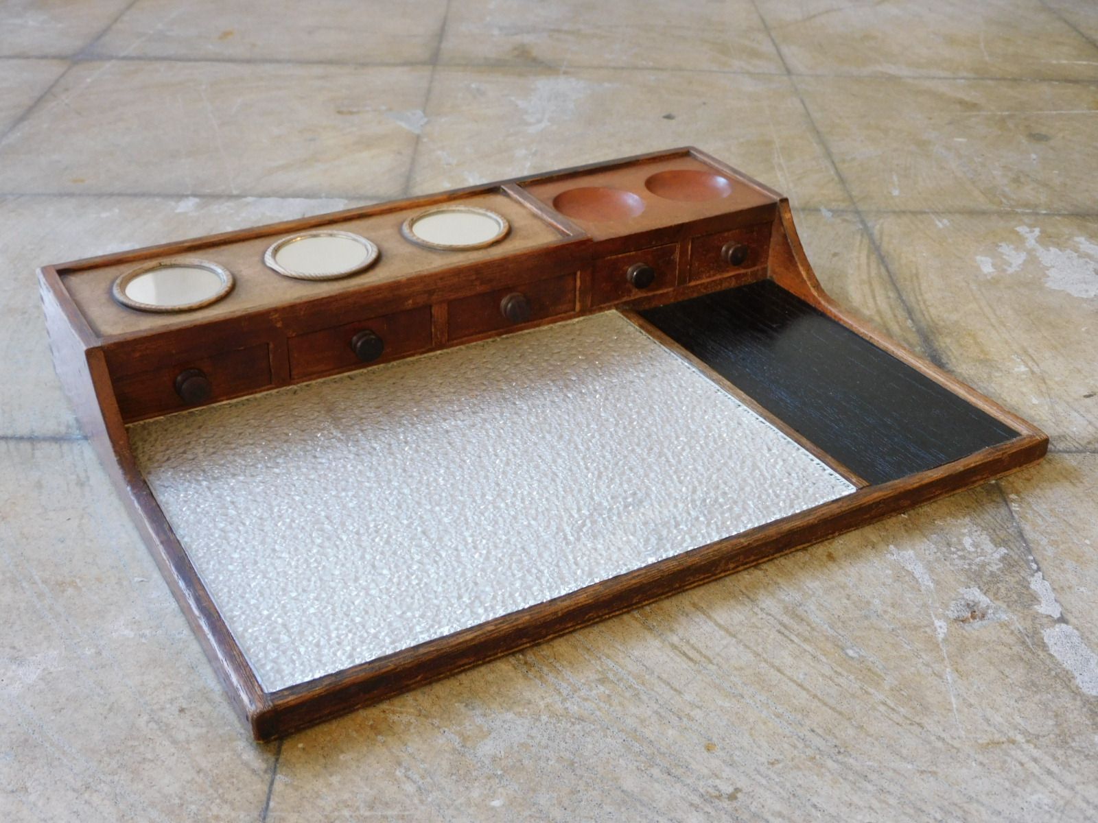 オールド 戦前 時計屋さんの作業台 HK-a-05581 | 展示台 昭和 時計屋 古道具