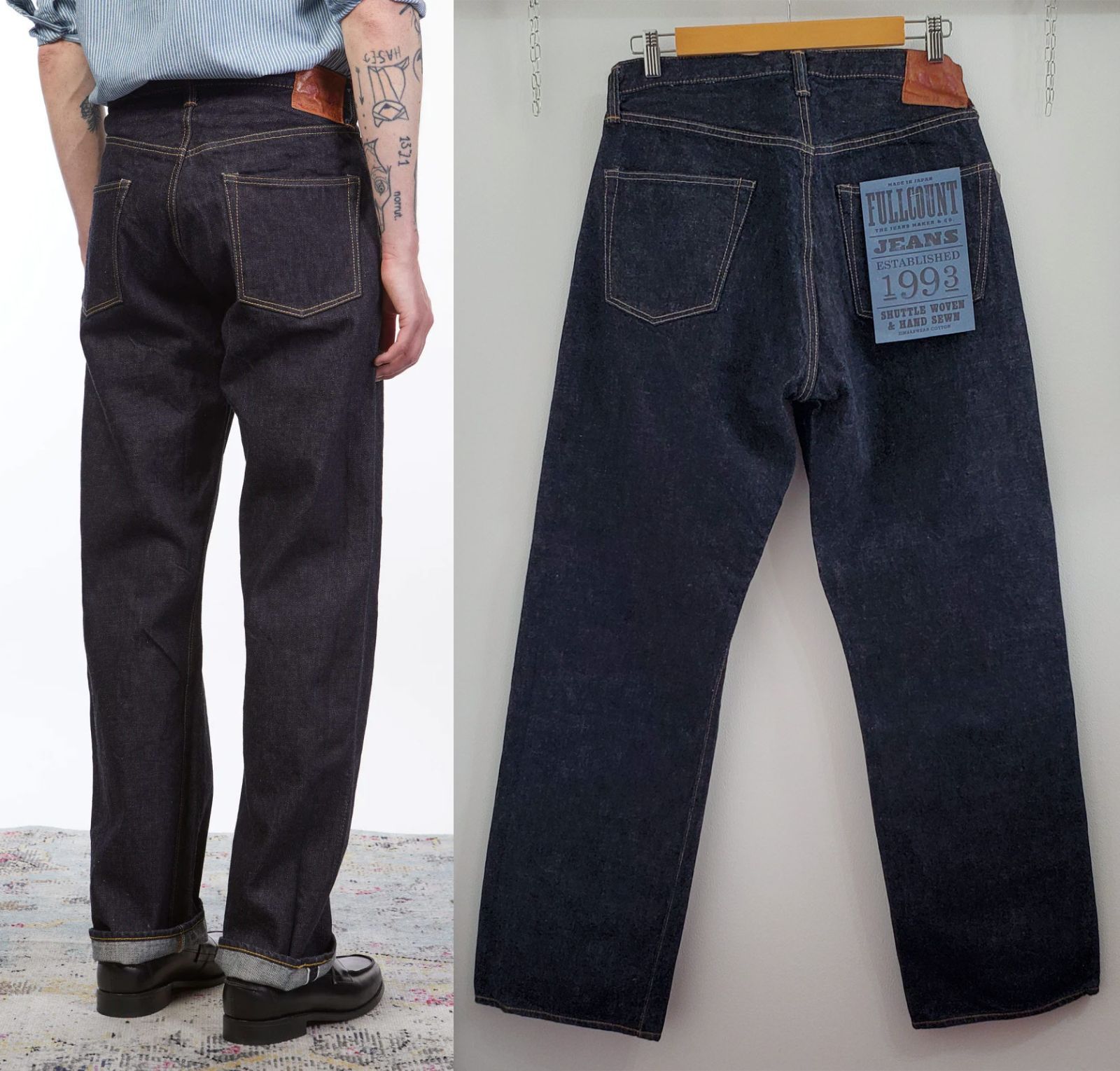 FULLCOUNTフルカウント□未使用 0105XX Wide Denim Heavy 15oz One Wash W32×L32 ワイドデニム  ワンウォッシュ 日本製 ジンバブエコットン - メルカリ