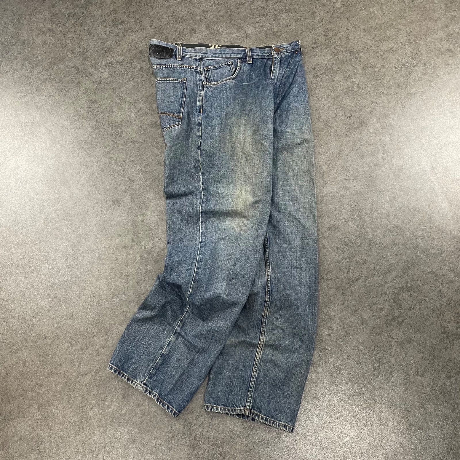 00s archive buggy wide denim y2k archive y2k cyber punk denim baggy