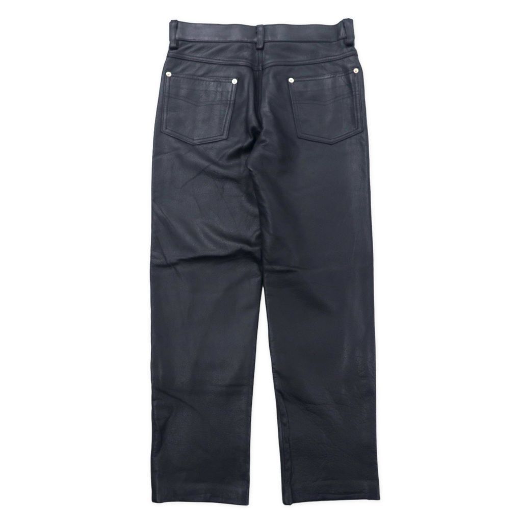 STORMYLEATHER ブラックレザー パンツ KUSIKOHC クシコック FW24 RIDER LEATHER PANTS / BLK - NUBIAN